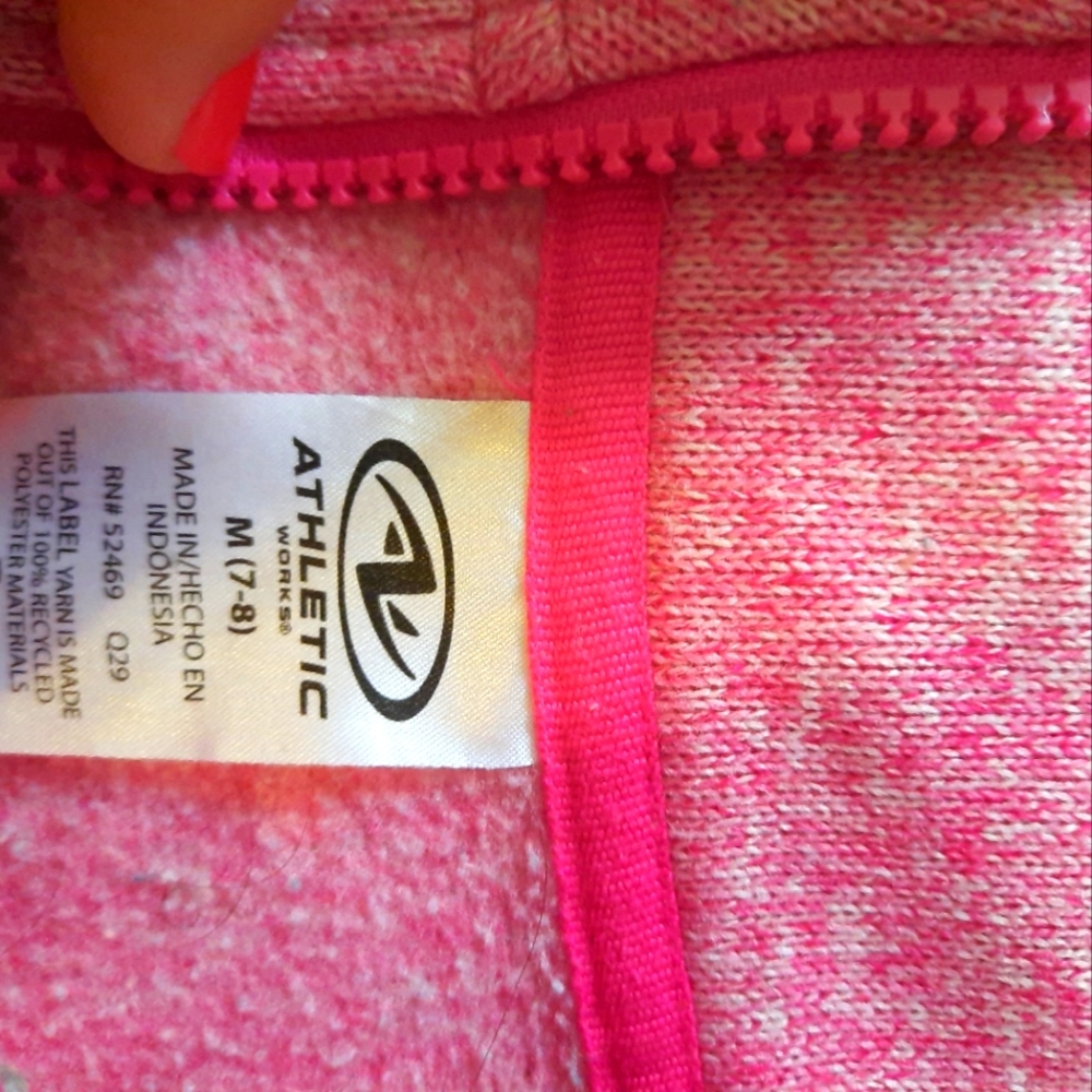 Girls Athletic Zip Collar Sweatshirt